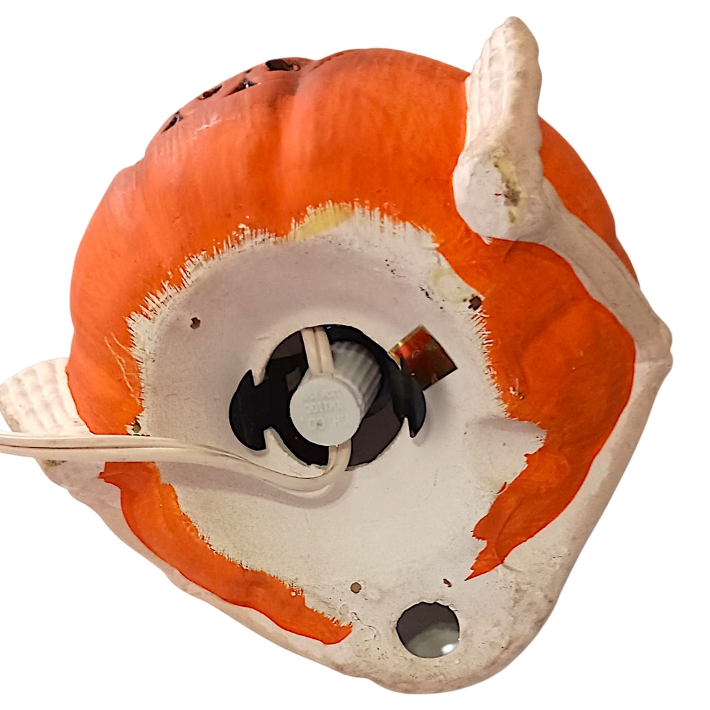 Vintage Halloween Figure Pumpkin Skeleton Light Up Ceramic 90s‎ Spooky Autumn - Picture 5 of 16